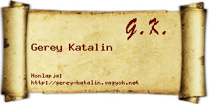 Gerey Katalin névjegykártya
